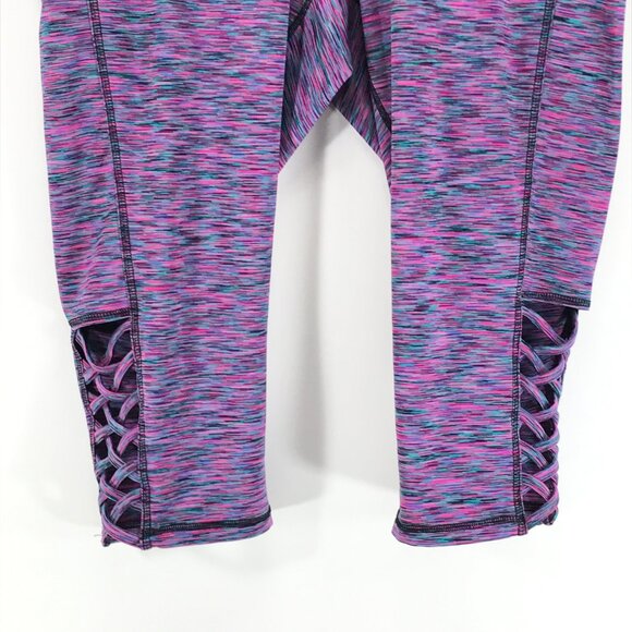 Lane Bryant LIVI Active Lattice Crop Leggings Women's Plus Size 22/24 Athletic - Picture 2 of 10